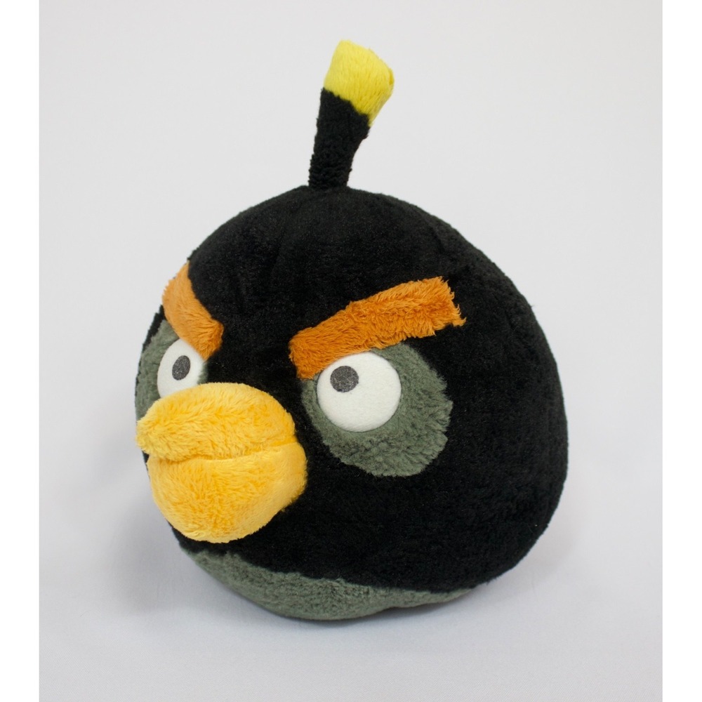 Angry‎ Birds Black Bomb Round Plush Rovio TCC Global 10"